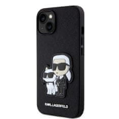 Karl Lagerfeld  PU Saffiano Karl and Choupette NFT zadný kryt pre iPhone 13 čierny