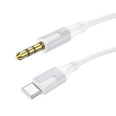 Borofone Kábel BL19 Creator jack 3,5 mm na USB-C biely