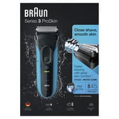 BRAUN Dobíjací planžetový elektrický holiaci strojček Series 3 3010s W&D