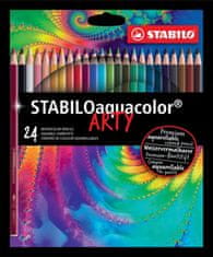 Stabilo Pastelky aquacolor, súprava 24 ks v kartónovom puzdre &quot;ARTY&quot;