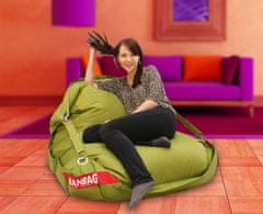 Beanbag Sedací vak 189x140 comfort s popruhmi green frog