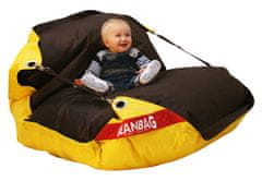 Beanbag Sedací vak 189x140 duo brown - yellow