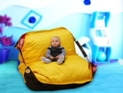 Beanbag Sedací vak 189x140 duo brown - yellow