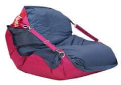 Beanbag Sedací vak 189x140 duo pink - jeans