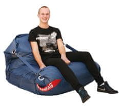 Beanbag Sedací vak 189x140 comfort s popruhmi jeans