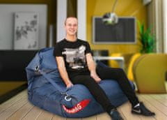 Beanbag Sedací vak 189x140 comfort s popruhmi jeans