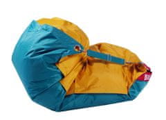 Beanbag Sedací vak 189x140 duo golden - sea green