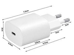 Verk  06279 Nabíjací adaptér USB C, 20W biela