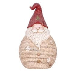 MAGIC HOME Santa okrúhly veľký, keramika, 42,5 cm