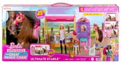 Mattel Barbie Stajne s koňom Pepper a bábikou, 25+ herných dielikov HXJ44