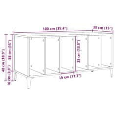 Petromila vidaXL Skrinka na platne dub artisan 100x38x48 cm kompozitné drevo