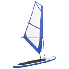 Vidaxl Nafukovací Stand up paddleboard s plachtou, modro biely