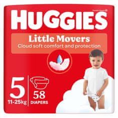 Huggies HUGGIES Plienky jednorazové Little Movers 5 (11-25 ks) 58 ks