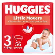 Huggies HUGGIES Plienky jednorazové Little Movers 3 (4-9 kg) 56 ks