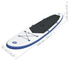 Vidaxl Stand up paddleboard SUP, nafukovací, modro biely