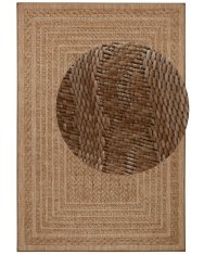 NORTHRUGS Kusový koberec Forest 103992 Beige / Brown – na von aj na doma 80x150