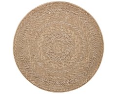 NORTHRUGS Kusový koberec Forest 103998 Beige / Brown – na von aj na doma 160x160 (priemer) kruh