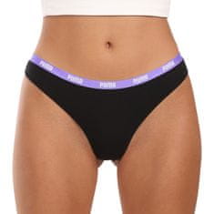 Puma 3PACK dámské tanga čierná (503008001 006) - veľkosť M