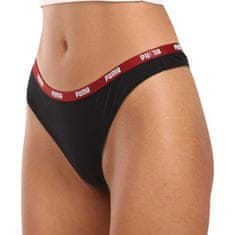 Puma 3PACK dámské tanga čierná (503008001 007) - veľkosť S