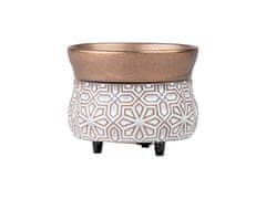 Candle Warmers elektrická aromalampa a ohrievač sviečok 2v1 Bronze Geometric