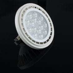 LUMILED 10x LED žiarovka 12V AR111 G53 15W = 100W 1521lm 3000K Teplá biela 38°