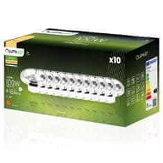 LUMILED 10x LED žiarovka 12V AR111 G53 15W = 100W 1521lm 3000K Teplá biela 24° Silver