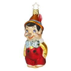 Dům Vánoc Pinocchio zberateľská sklenená ozdoba na stromček