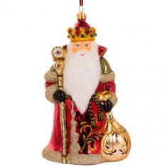 Dům Vánoc Zberateľská sklenená ozdoba na stromček Santa King