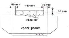 Exihand Odsávač pár CH 100 hnedý, 60cm, odťah zadné