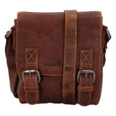 Green Wood Menšie kožené pánske crossbody Raul Green Wood Brown II