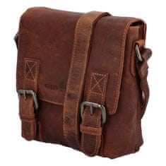 Green Wood Menšie kožené pánske crossbody Raul Green Wood Brown II