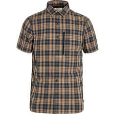 Fjällräven Abisko Hike Shirt SS M, dark navy-buckwheat brown, s