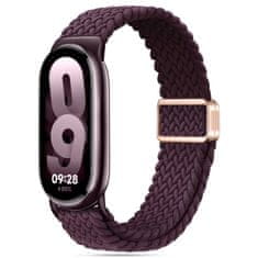 Tech-protect Nylonmag remienok na Xiaomi Smart Band 8 / 9 / NFC, dark cherry