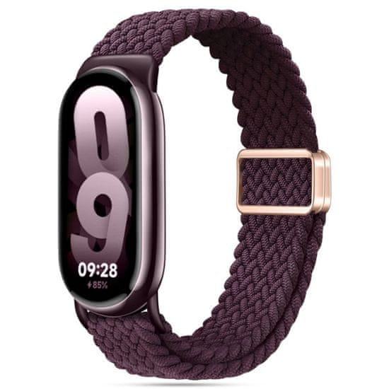 Tech-protect Nylonmag remienok na Xiaomi Smart Band 8 / 9 / NFC, dark cherry