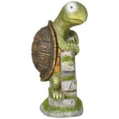 OUTSUNNY Turtle Socha S Led Solárnym Svetlom Záhradný Ornament, 14,5" Vonkajší Ornament Na Trávnik, Záhradu, Dvor 