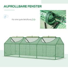 OUTSUNNY Skleník S Oknom, Pe Skleník, Paradajkový Domček, Studený Rám, 180X60X60Cm, Zelený 