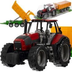 HADEX Traktor s přívěsem 50 cm, červený, Kruzzel