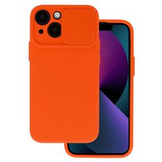 Universal Pouzdro Camshield Soft iPhone 12 Oranžové