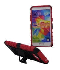 Universal Pouzdro Amzer Hybrid Warrior Case Samsung G530 G531 Galaxy Grand Prime Červené