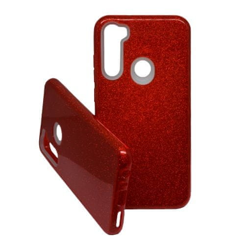 Telone Pouzdro Glitter 3V1 Case Xiaomi Redmi Note 8 Červené