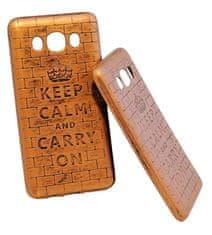 Vintage Pouzdro Vintage Keep Calm Samsung Galaxy J5 J510 2016 Hnědé