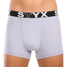 Styx 3PACK pánske boxerky športová guma sivé (G10676767) - veľkosť XXL