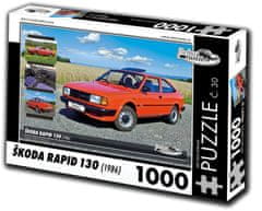 RETRO-AUTA© Puzzle č. 30 Škoda Rapid 130 (1986) 1000 dielikov