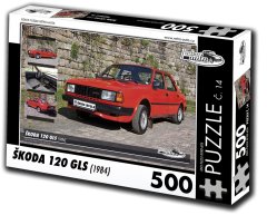 RETRO-AUTA© Puzzle č. 14 Škoda 120 GLS (1984) 500 dielikov