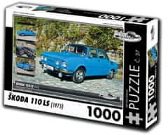 RETRO-AUTA© Puzzle č. 37 Škoda 110 LS (1975) 1000 dielikov