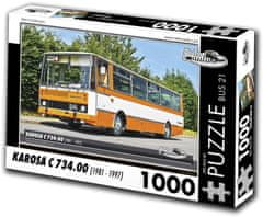 RETRO-AUTA© Puzzle BUS č.21 KAROSA C 734.00 (1981 - 1997) 1000 dielikov