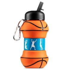 CoZy Skladacia silikónová fľaša, 520 ml - Basketbal