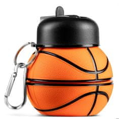 CoZy Skladacia silikónová fľaša, 520 ml - Basketbal