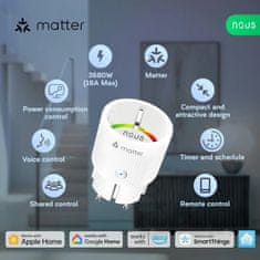 Nous Nous A8M Matter Smart Zásuvka 16A (WiFi) (2 kusy)