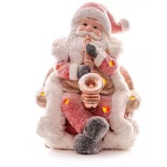 MAGIC HOME Santa so saxafónom, LED, 3xAAA, 28x27x36 cm